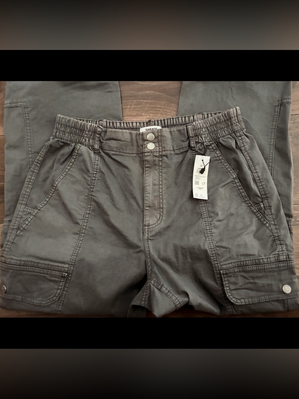 Garage Women's Gray Cargo Jogger Pants - Picture 5 of 13